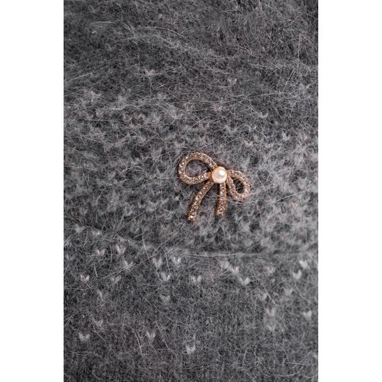 Slušivý baret - šedý