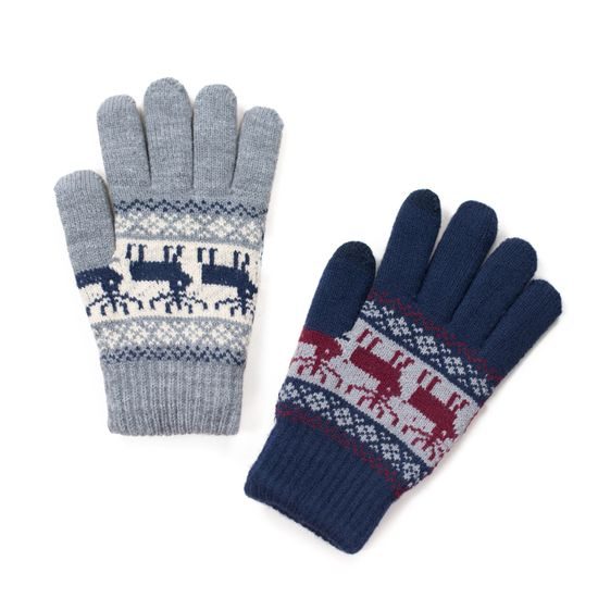 Šedé rukavice se soby