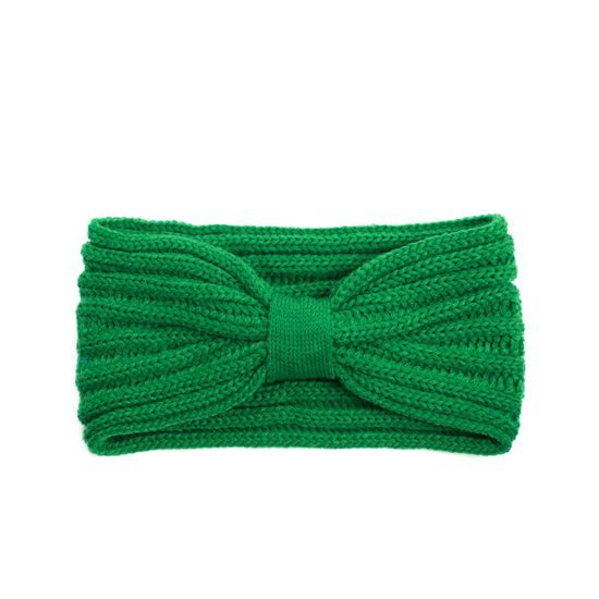 Podzimní pletená čelenka tmavobéžová