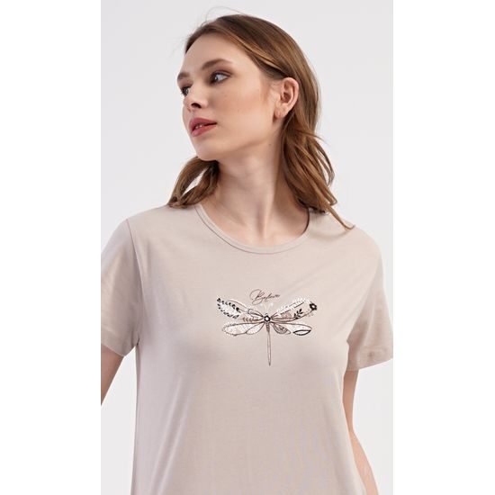 Dámské pyžamo kapri Elena - béžová