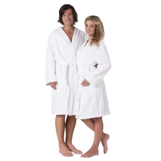Unisex 3/4 bambusový župan kimono SAUNA bílá