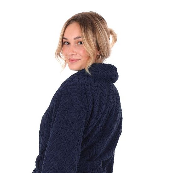 Unisex župan se šálovým límcem Athena tmavě modrá