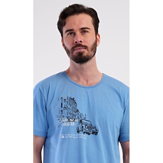 Pánské pyžamo šortky Felix - modrá