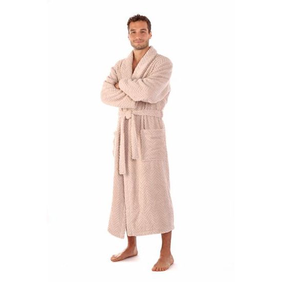 Unisex župan se šálovým límcem ATHENA oříšková