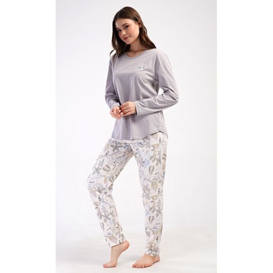 Dámské pyžamo dlouhé Alex - šedá