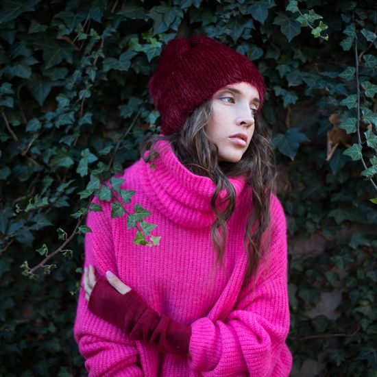 Teplá huňatá čepice šedá