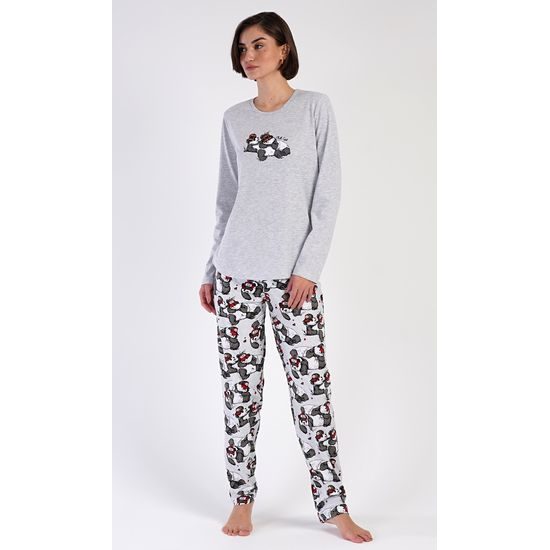 Dámské pyžamo dlouhé Enjoy - světle šedá