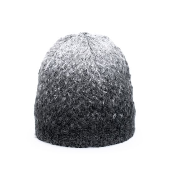 Dvoubarevná šedá dámská čepice