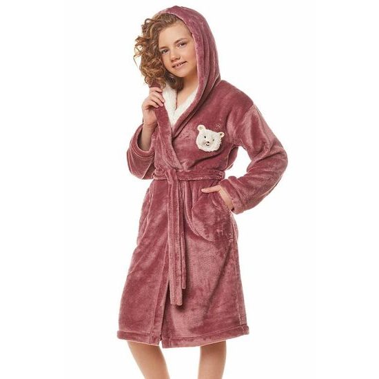 Dívčí župan Elsa tmavě starorůžový