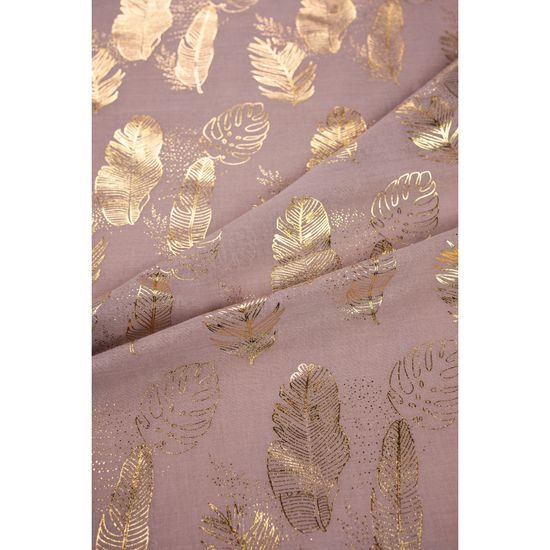 Dámská růžová šála zdobená květinovým motivem