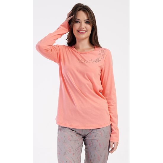 Dámské pyžamo dlouhé Good things - meruňková