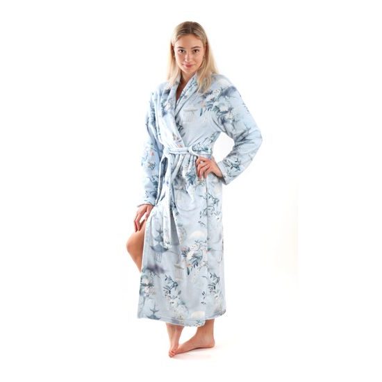 Dámský dlouhý župan s šálovým límcem Miya Japonská zahrada
