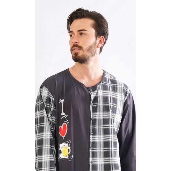 Pánský overal I love beer - tmavě šedá