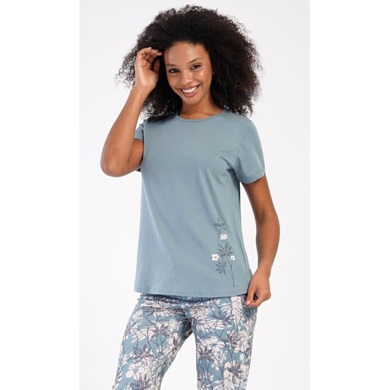 Dámské pyžamo kapri Francesca - šedá