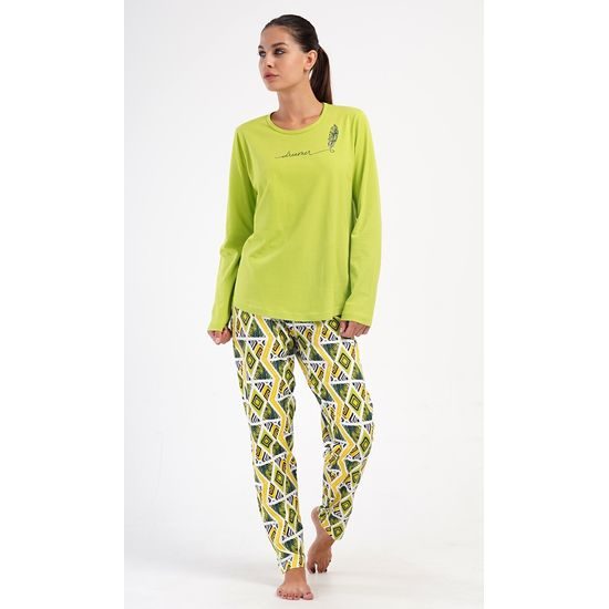 Dámské pyžamo dlouhé Zuzka - světle zelená