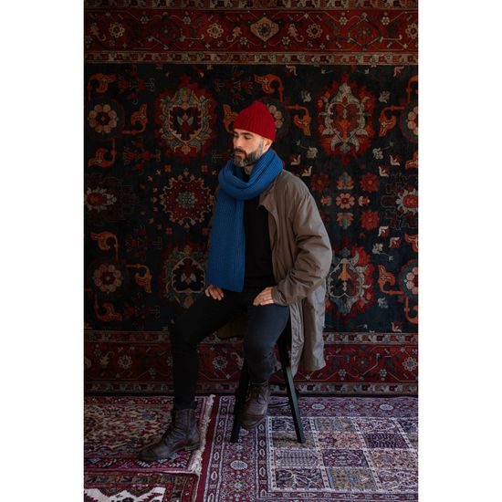 Čepice šedá pruhovaná