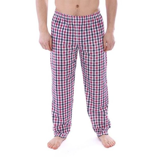 Pánské kalhoty na spaní Robert černo-červené