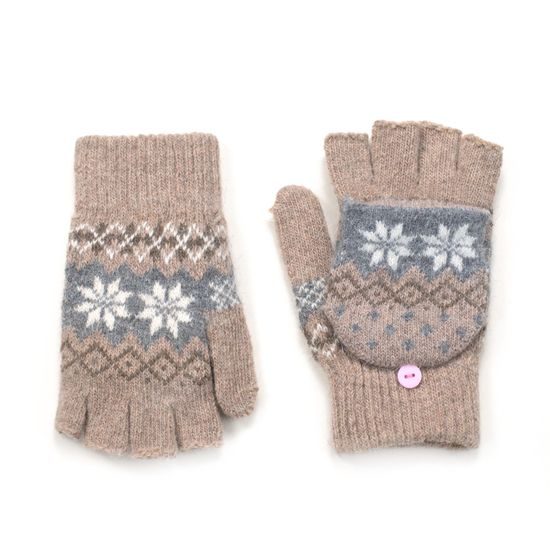 Pletené odepínací palčáky vzorované