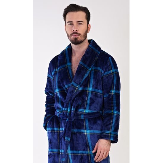 Pánský župan se šálovým límcem Richard - tmavě modrá