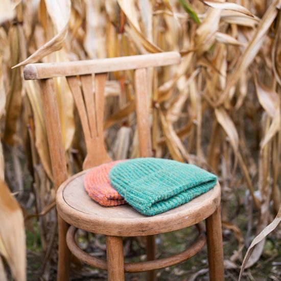 Teplá čepice na zimu oranžová