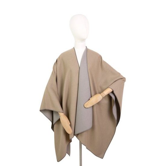 Pončo Eris - tmavobéžová