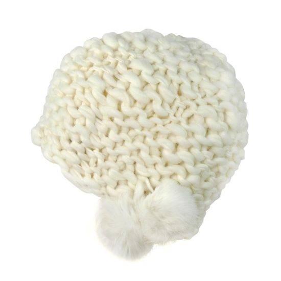 Čepice pletená ekru