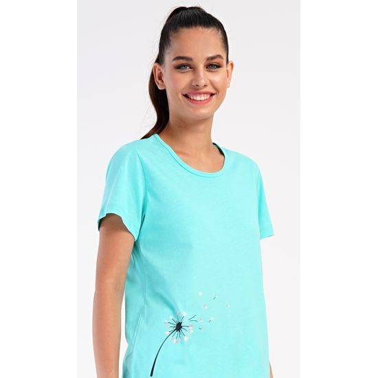 Dámské pyžamo šortky Pampeliška - mentolová