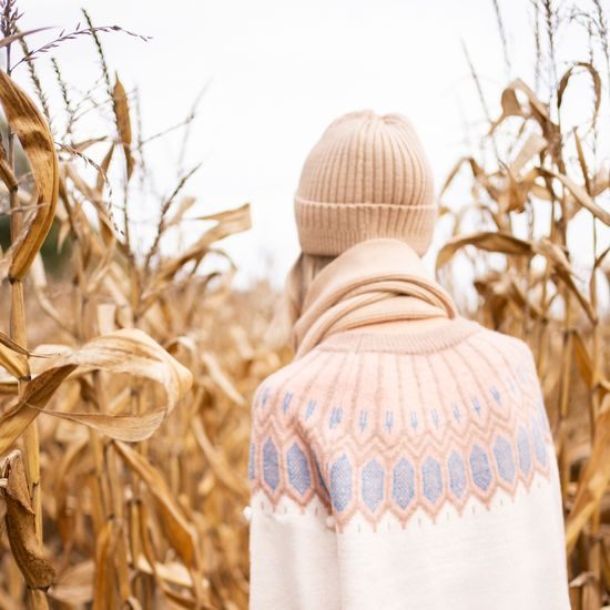 Zimní sada modrá čepice a šála