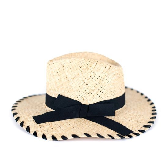 Klobouk letní dámský s černou mašlí