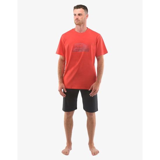 Pánské pyžamo krátké 79128P - červená černá