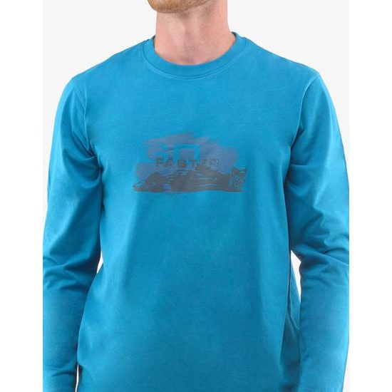 Pánské pyžamo dlouhé 79127P - měsíc petrolejová