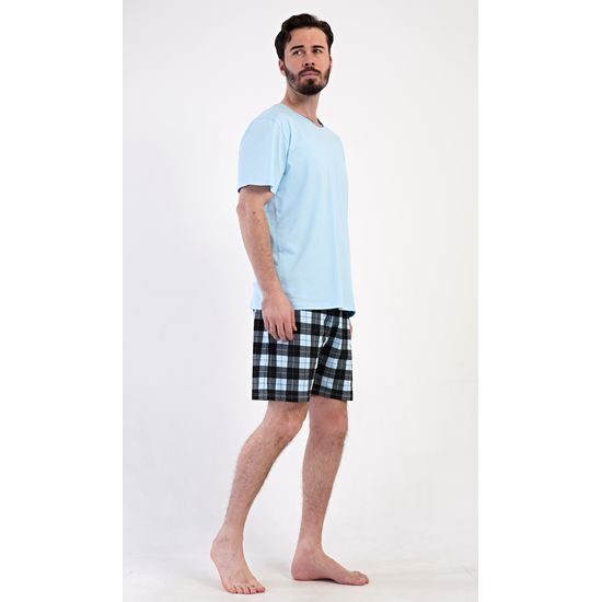 Pánské pyžamo šortky Vašek - světle modrá