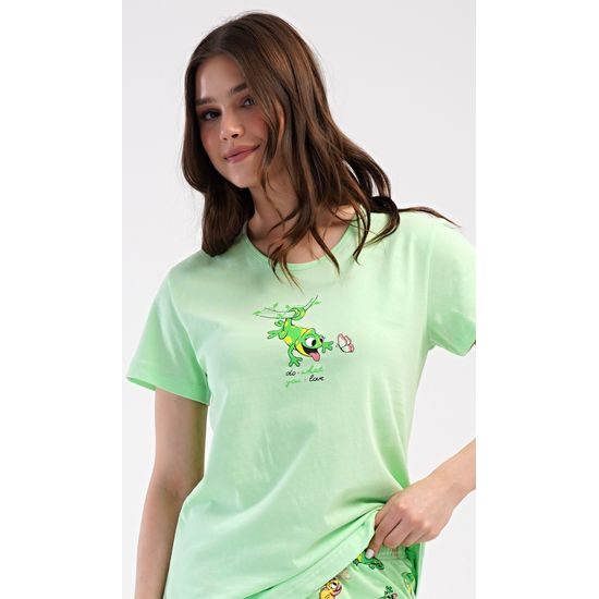 Dámské pyžamo kapri Ella - světle zelená