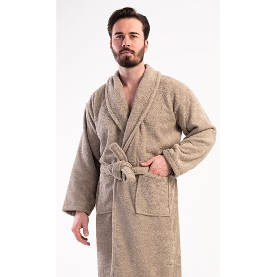 Pánský župan se šálovým límcem Oskar - béžová