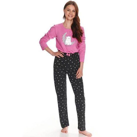 Dívčí pyžamo Suzan růžové s medvědem