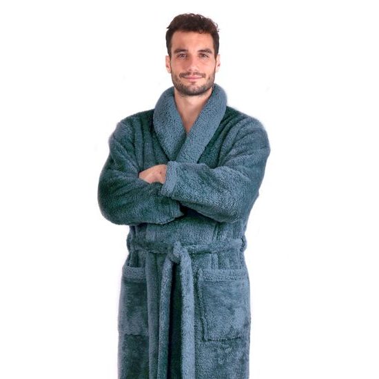 Unisex dlouhý hřejivý župan ALTA petrolejová