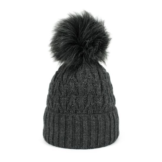 Čepice bordó s bambulí