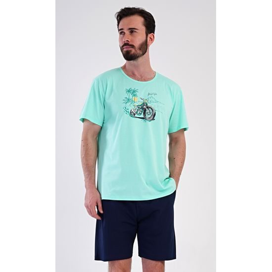 Pánské pyžamo šortky Pavel - mátová