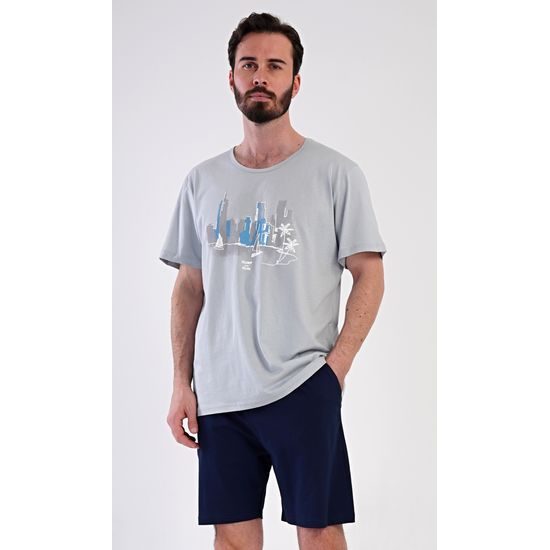 Pánské pyžamo šortky Bruno - šedá