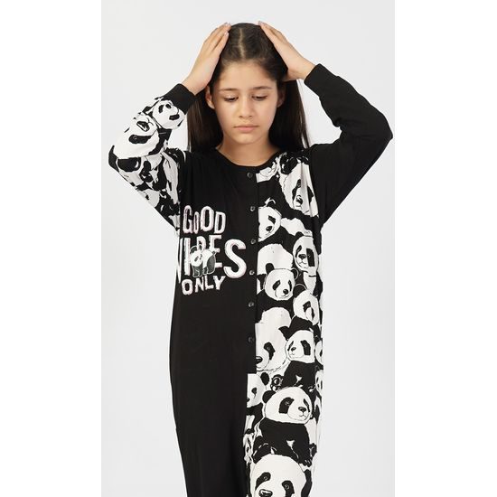 Dětský overal Good vibes only - černá