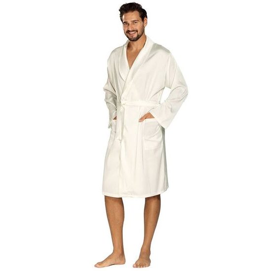 Saténový župan Lukas bílý