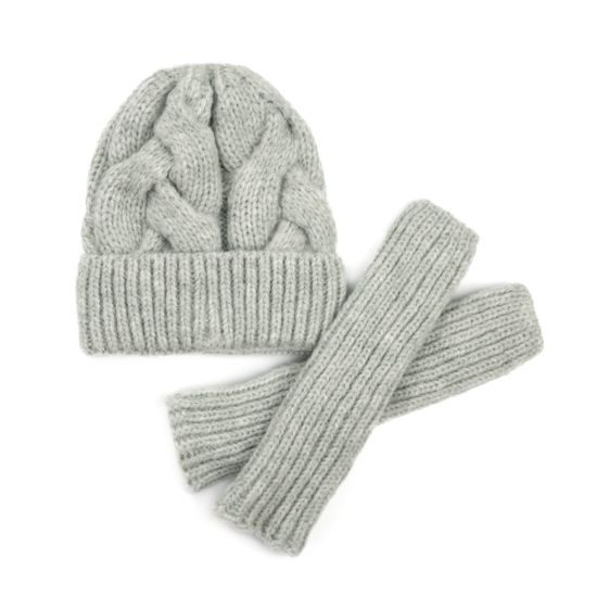 Čepice, palčáky - šedá