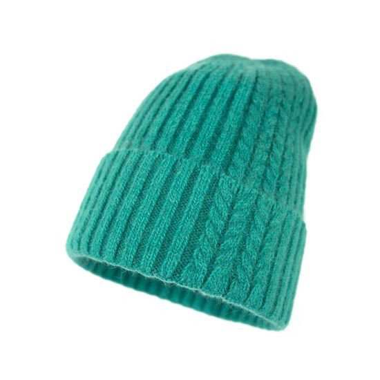 Teplá čepice na zimu světle modrá