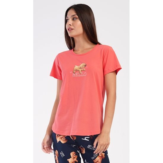 Dámské pyžamo kapri Dominika - oranžová