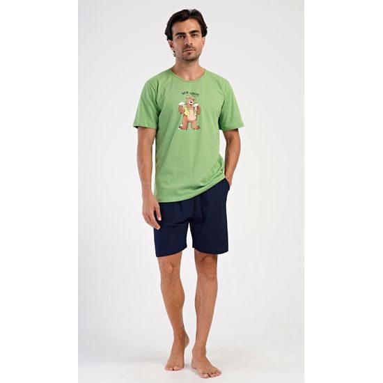 Pánské pyžamo šortky Beer always - zelená