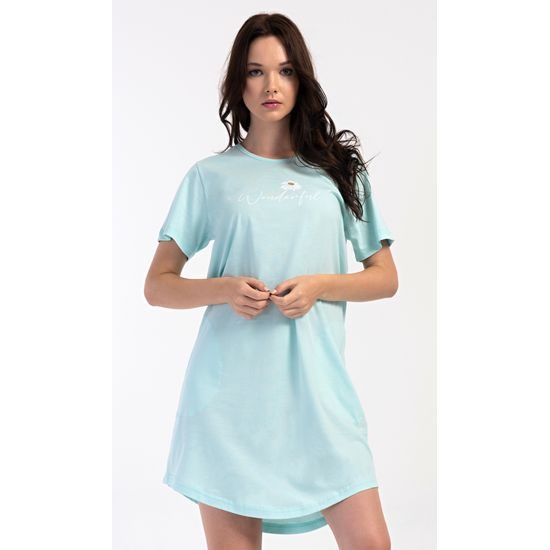 Dámské domácí šaty s krátkým rukávem Wonderful - mentolová