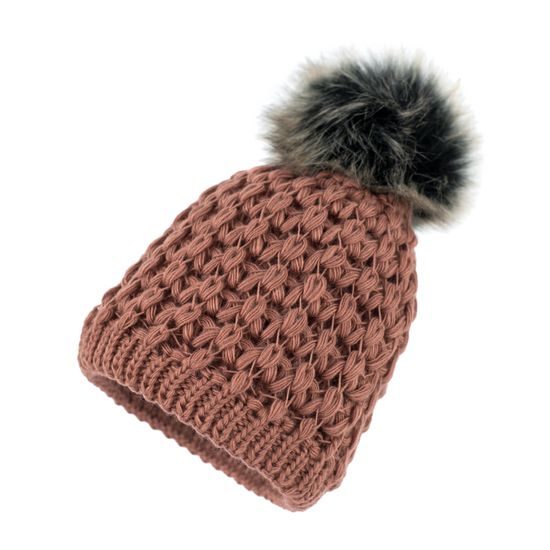 Set pletené čepice se šálou fialový