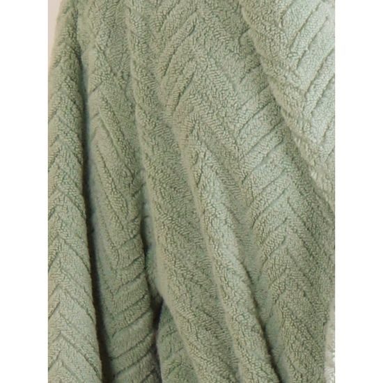 Unisex dlouhý župan se šálovým límcem ATHENA světle zelená