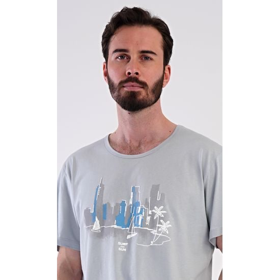 Pánské pyžamo šortky Bruno - šedá