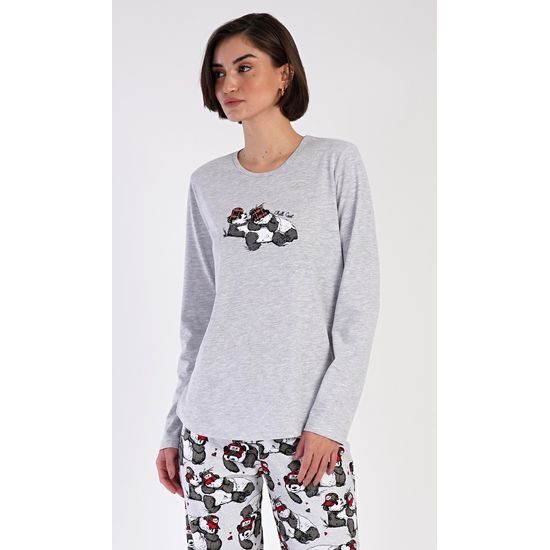 Dámské pyžamo dlouhé Enjoy - světle šedá